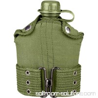 Olive Drab - Military GI Style 1 Quart Plastic Canteen with Pistol Belt Kit   
